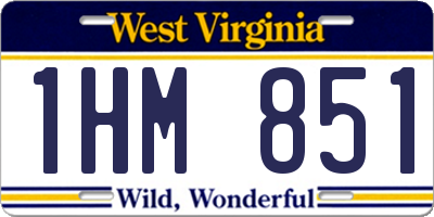 WV license plate 1HM851