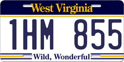 WV license plate 1HM855