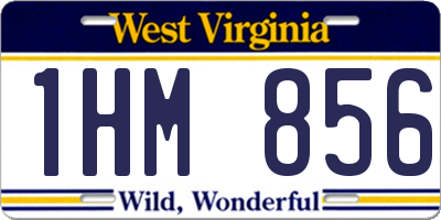 WV license plate 1HM856