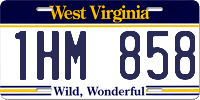 WV license plate 1HM858