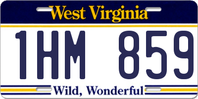 WV license plate 1HM859