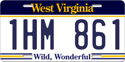 WV license plate 1HM861