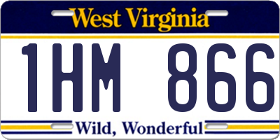 WV license plate 1HM866