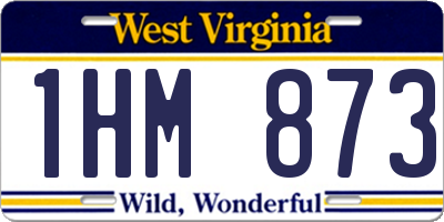WV license plate 1HM873