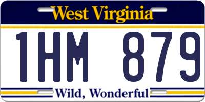 WV license plate 1HM879