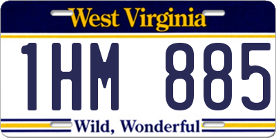 WV license plate 1HM885