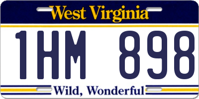 WV license plate 1HM898