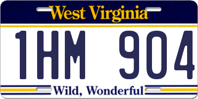 WV license plate 1HM904