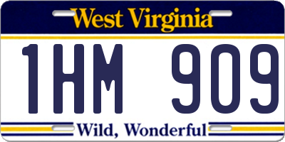 WV license plate 1HM909