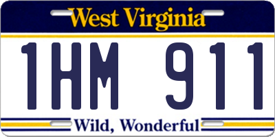 WV license plate 1HM911