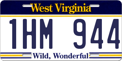 WV license plate 1HM944