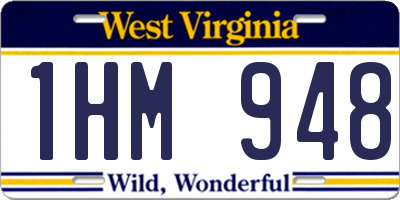 WV license plate 1HM948