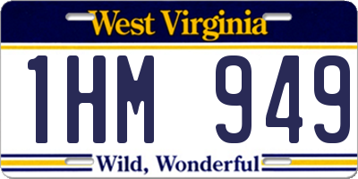 WV license plate 1HM949