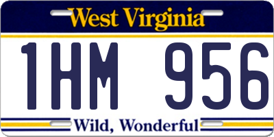 WV license plate 1HM956