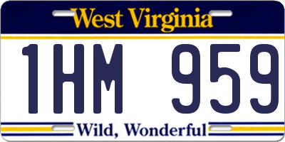 WV license plate 1HM959