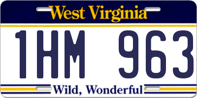 WV license plate 1HM963
