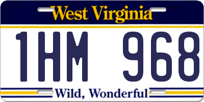 WV license plate 1HM968