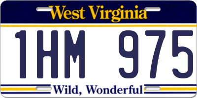 WV license plate 1HM975