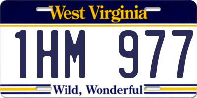 WV license plate 1HM977