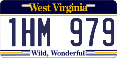 WV license plate 1HM979