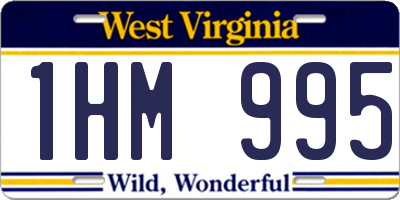 WV license plate 1HM995