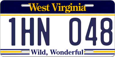 WV license plate 1HN048