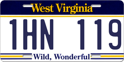 WV license plate 1HN119