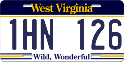 WV license plate 1HN126