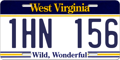 WV license plate 1HN156