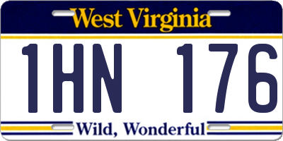 WV license plate 1HN176