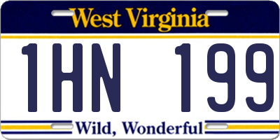 WV license plate 1HN199