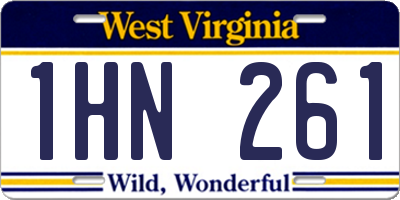 WV license plate 1HN261