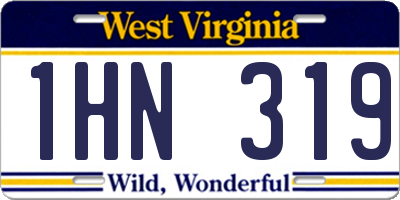 WV license plate 1HN319
