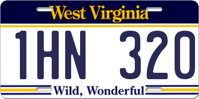 WV license plate 1HN320