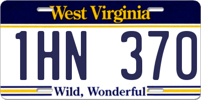WV license plate 1HN370