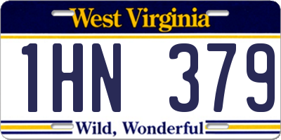 WV license plate 1HN379