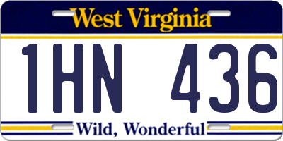 WV license plate 1HN436