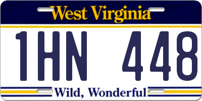 WV license plate 1HN448