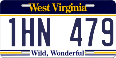 WV license plate 1HN479