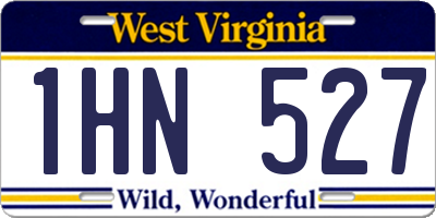 WV license plate 1HN527