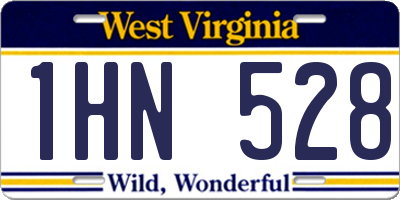 WV license plate 1HN528