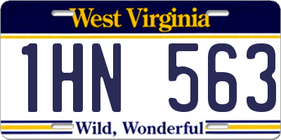 WV license plate 1HN563