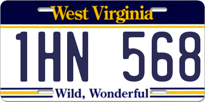 WV license plate 1HN568
