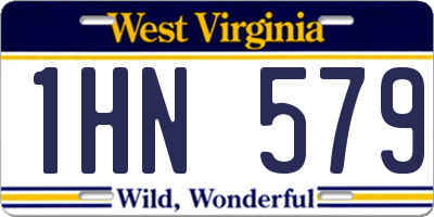WV license plate 1HN579