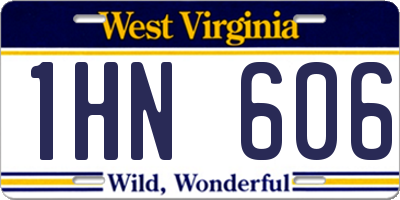 WV license plate 1HN606