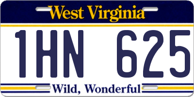 WV license plate 1HN625