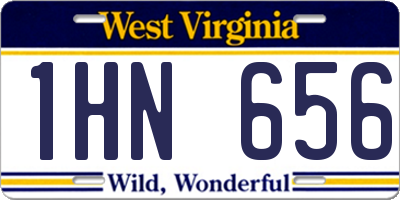 WV license plate 1HN656