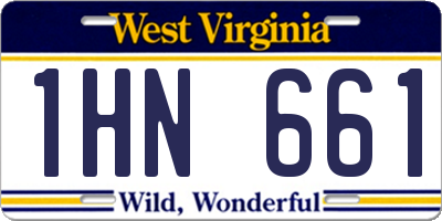 WV license plate 1HN661
