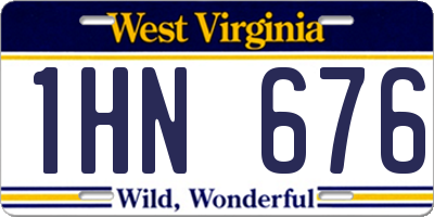 WV license plate 1HN676