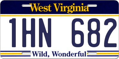 WV license plate 1HN682